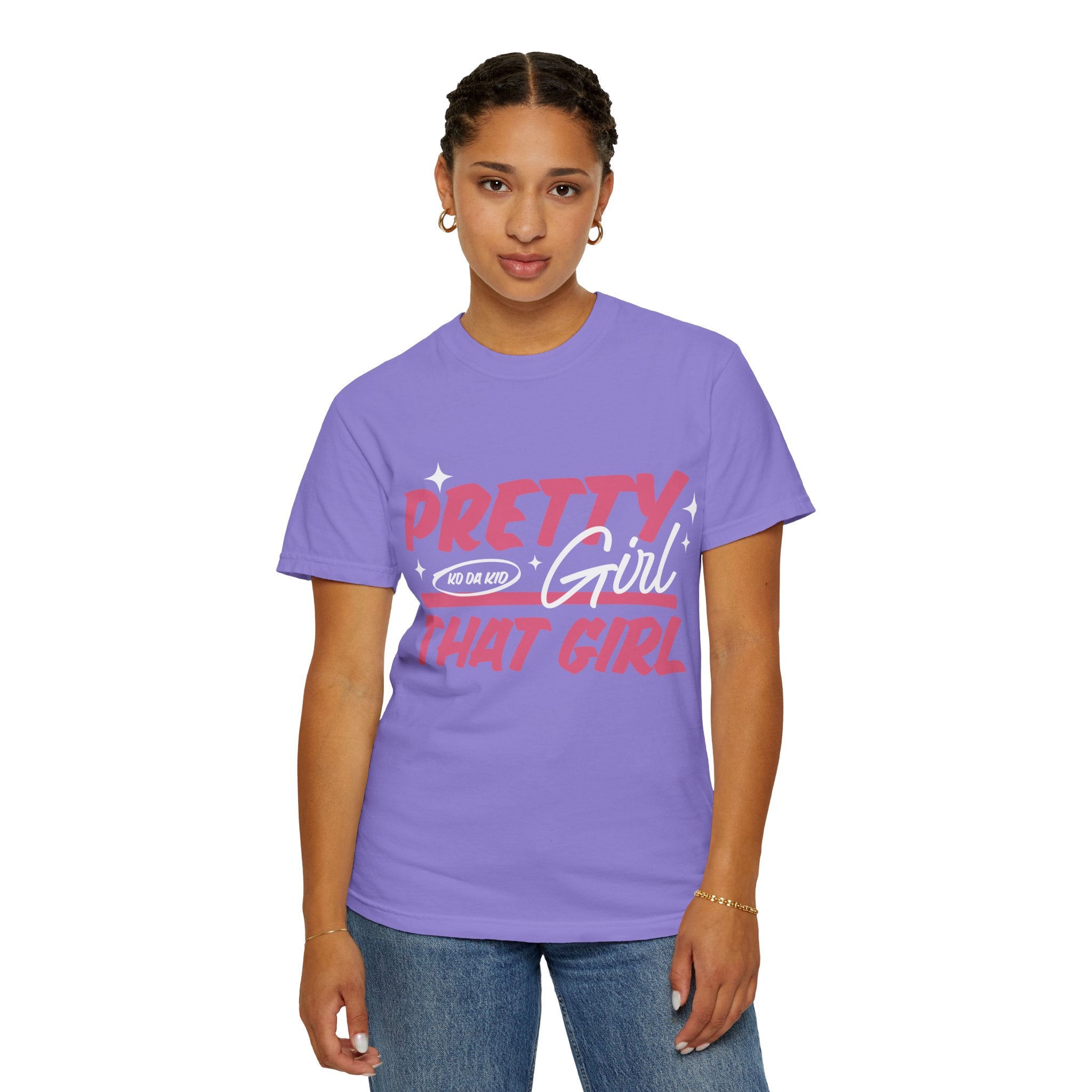 Pretty Girl That Girl T-Shirt – Retro Pink & Orange Graphic Tee