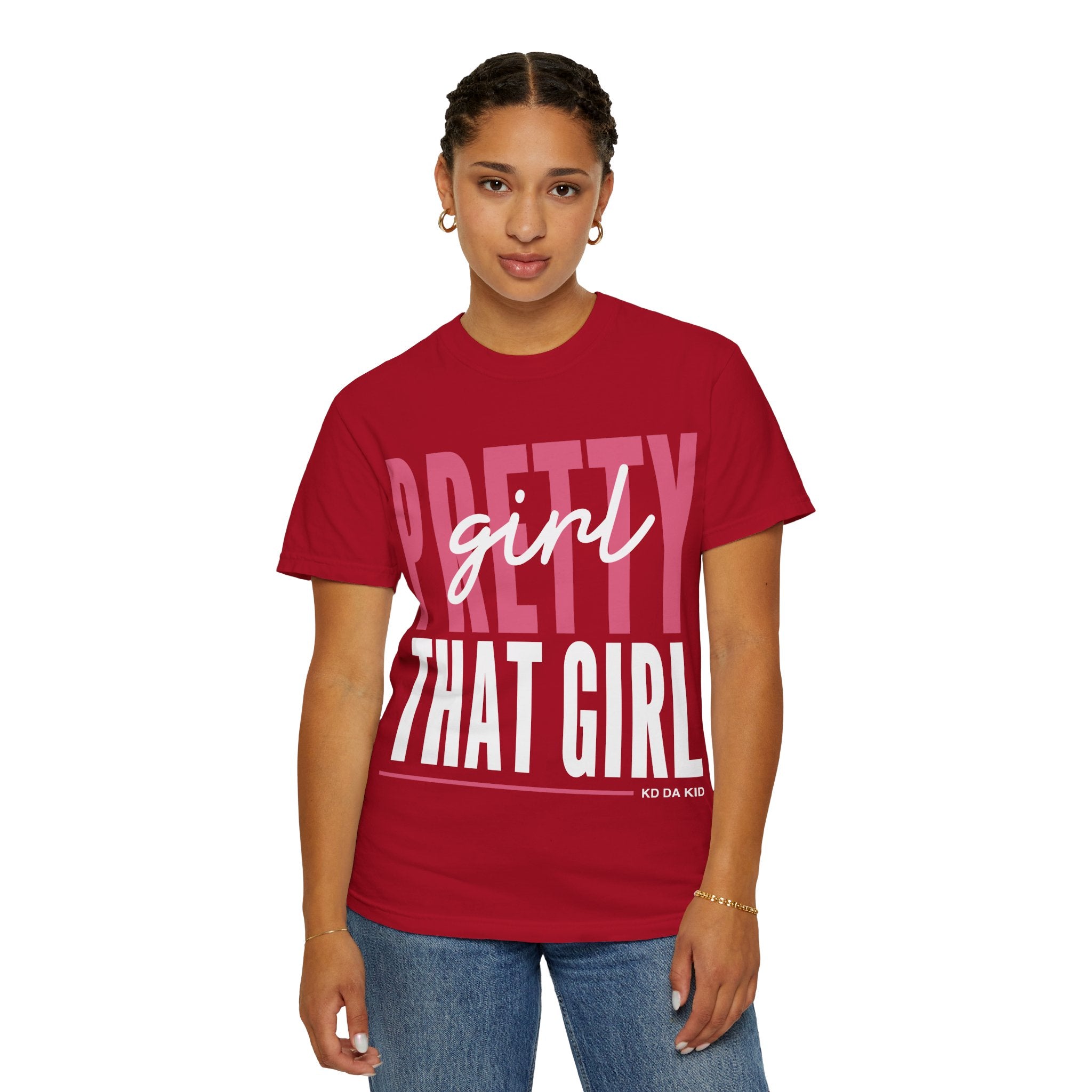 Adult That Girl Graphic T-Shirt — "Pretty Girl That Girl" Coral Tee